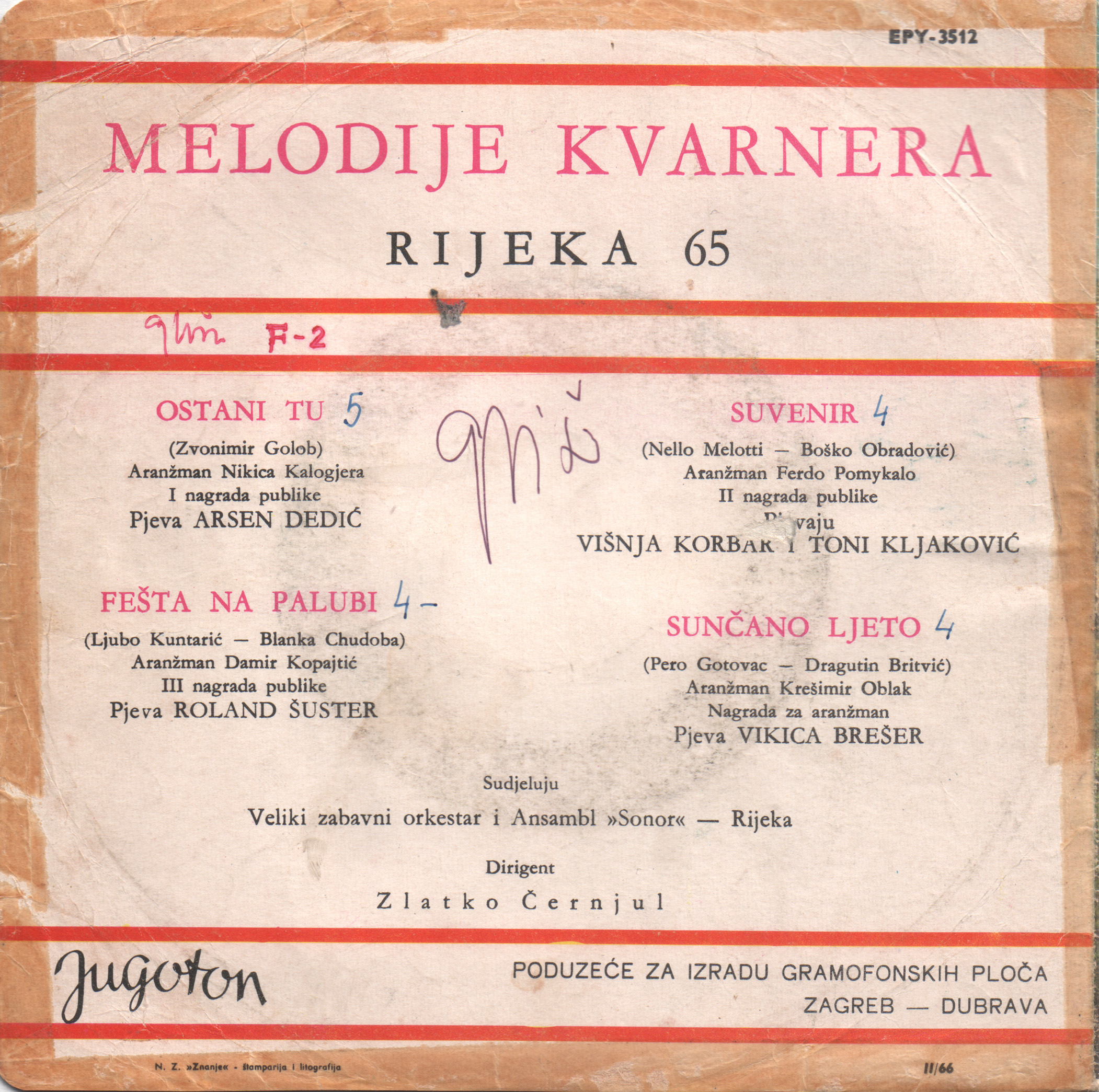 VA 1965 Melodije Kvarnera 65 b