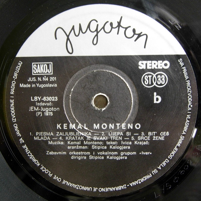 Kemal Monteno 1975 Zene zene vinil 2