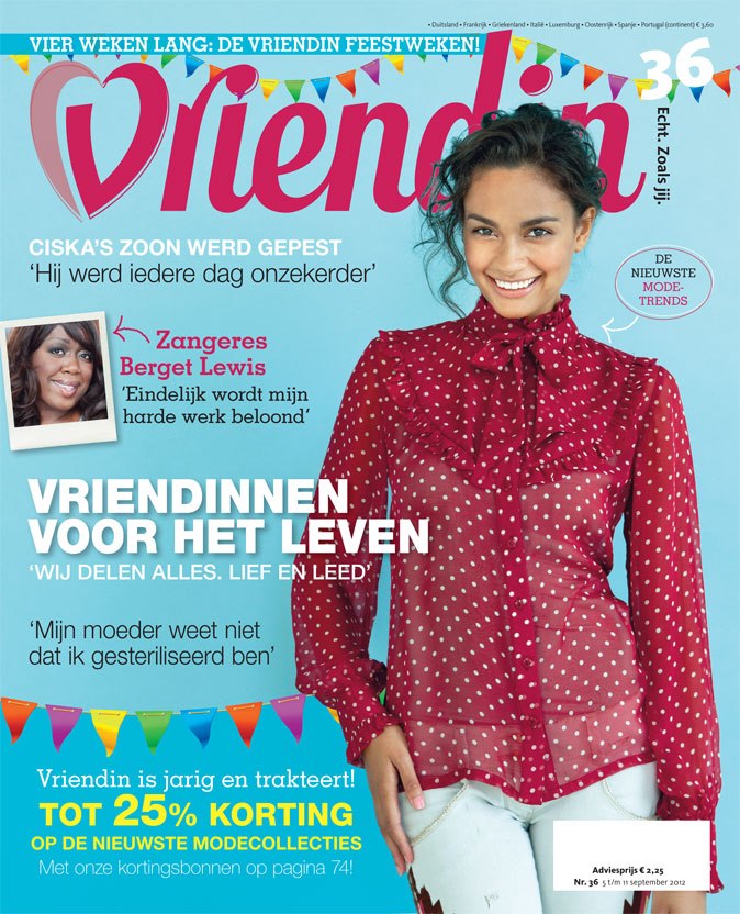 Vriendin cover September 2012